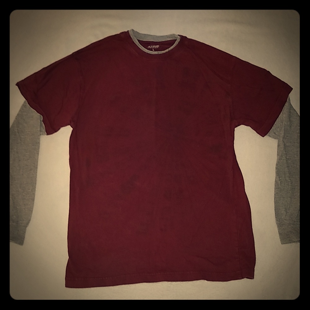 Men's Tony Hawk Two Tone Long Sleeve Shirt sz L